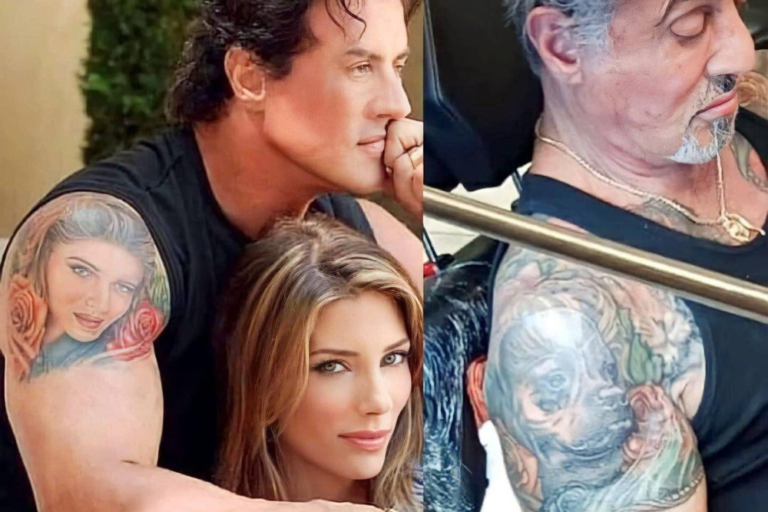why sylvester stallone covered up his wife tattoo